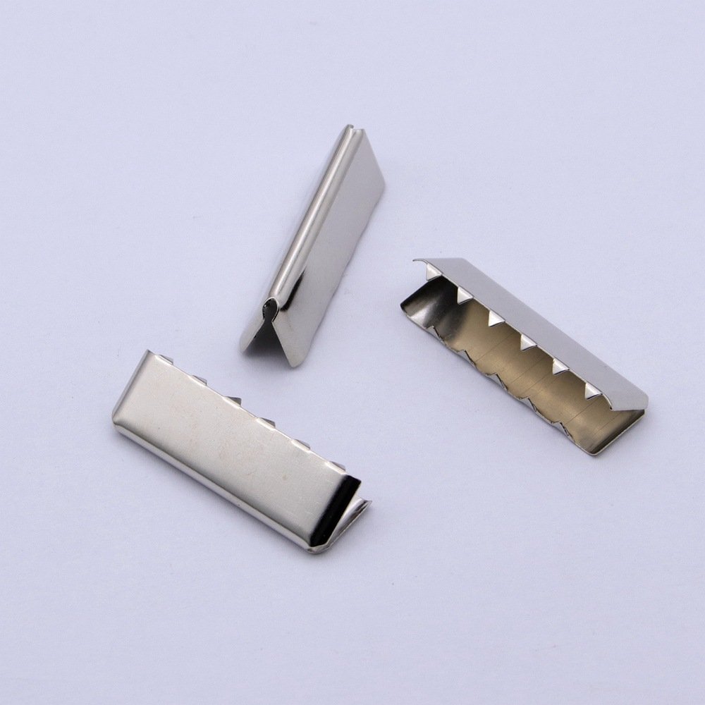 10-50mm Metal Strap Tail Clip Buckle Suspenders Belt Tail Clip Wallet Leather Stopper Buckle Cord End DIY Accessory