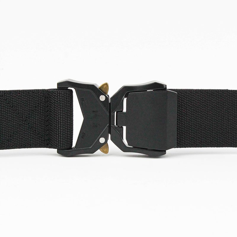 Wholesale Polyester Tactical Belt Metal Buckle Weaving Fabric Belts Custom Logo Adjustable Training Men Canvas Belt