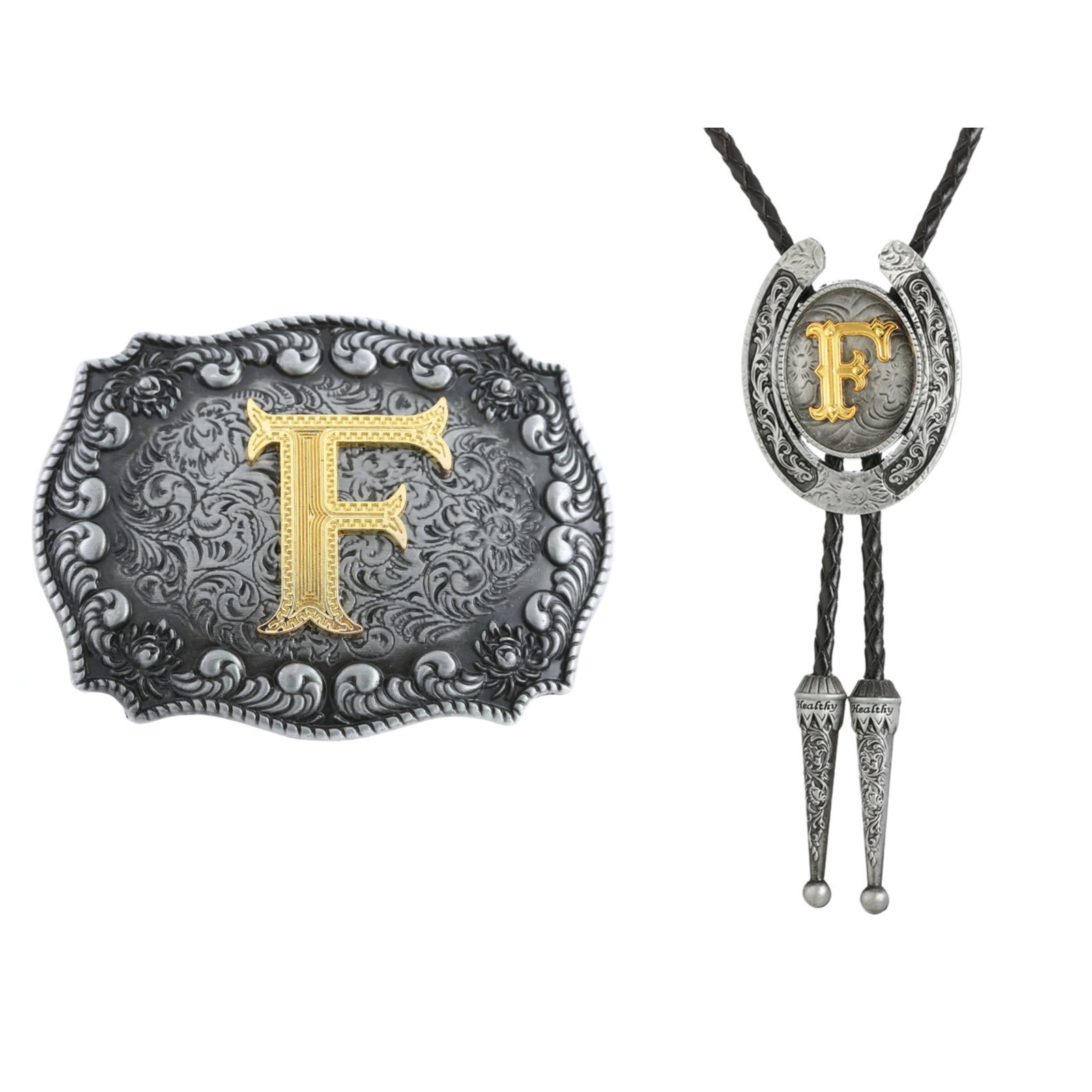 Classic Men's buckle Western Belt Buckle and Bolo Tie sets