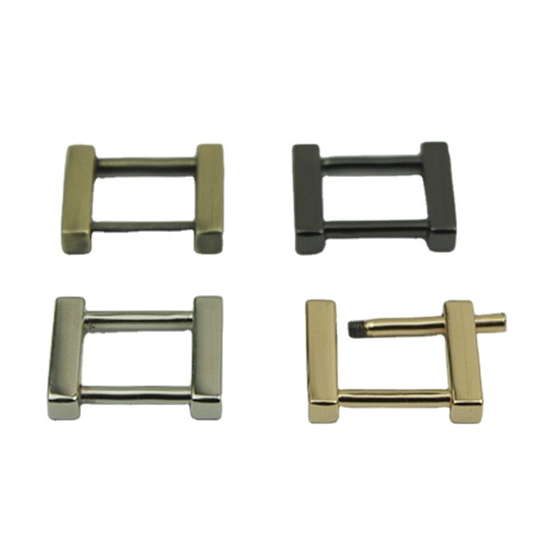 Cheap Price bag accessories leather hardware metal square wire buckles strap adjustable buckle metal slide buckles with screw