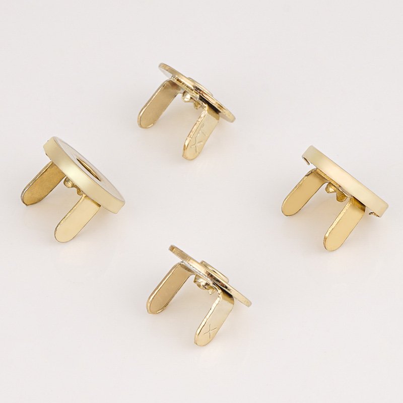 Wholesale Purse Hardware Magnetic Button Snap Gold Handbag Custom Button Magnet 12mm Magnet Magnetic Buckle Button for Bags