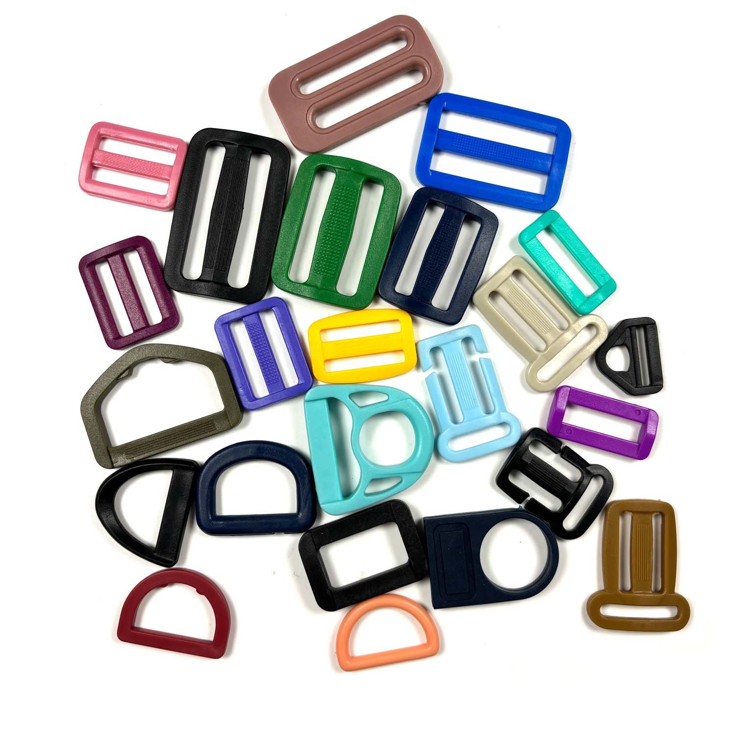 Factory high quality d ring buckle plastic hardware accessories plastic buckle welded for bag strap parts