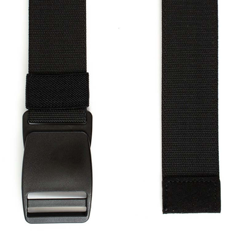 Men's Anti-allergy Quick-drying Nylon Belt Elastic Canvas Belt Plastic Steel Buckle No Metal Belt