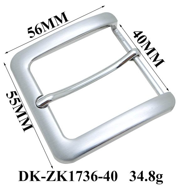 Custom Manufacturer's 40mm Nice Polishing Zinc Alloy Casting Shiny Nickel Western Style Square Buckles for Belts & Accessories