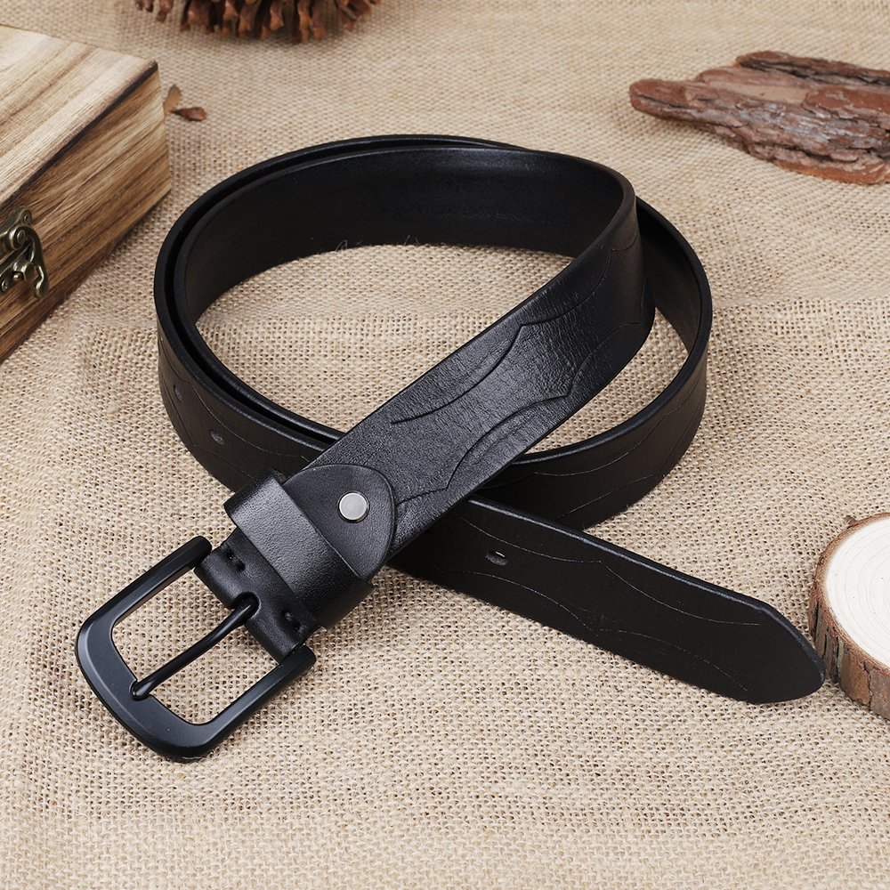 Luxury Brand Men Pin Buckle Belt Genuine Cow Leather Belt for Men Vintage Leather Belts OEM Customized Logo Hide Accepted
