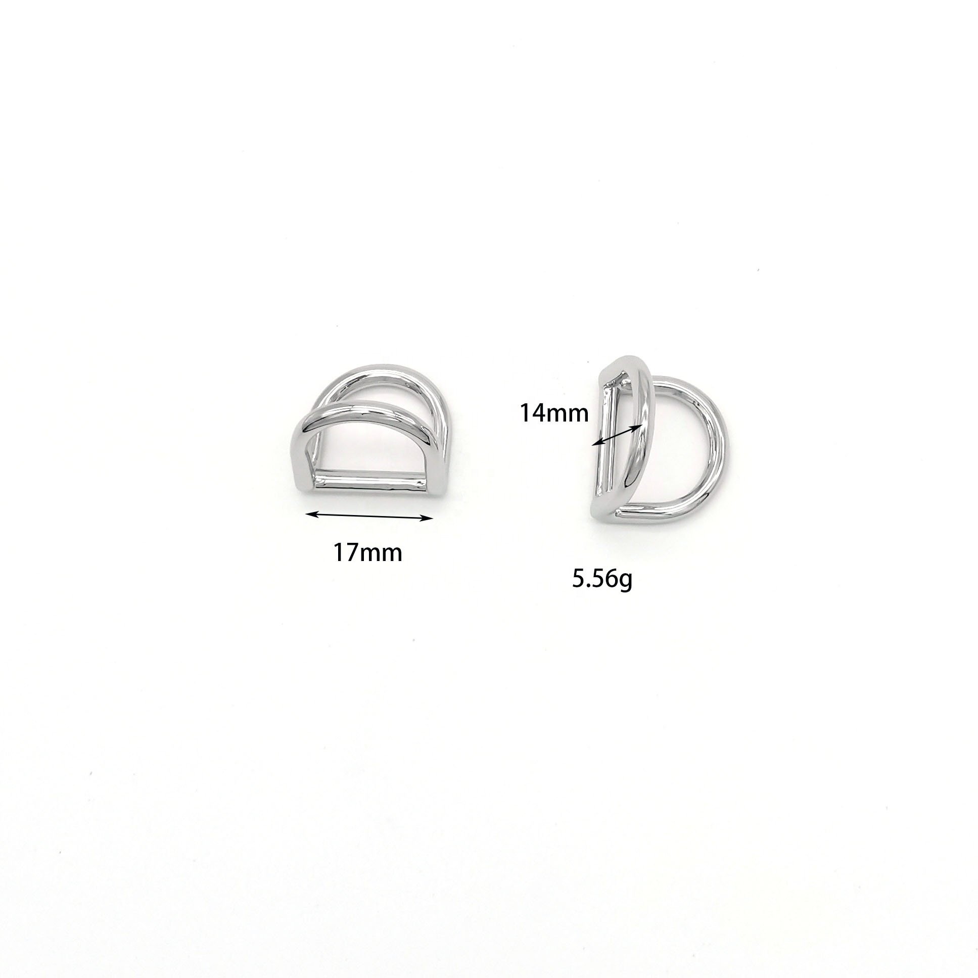 High Quality Metal D Ring Buckle Strap Connector For Women Handbag Custom Size D Ring For Bags Metal Bag Rings Accessories
