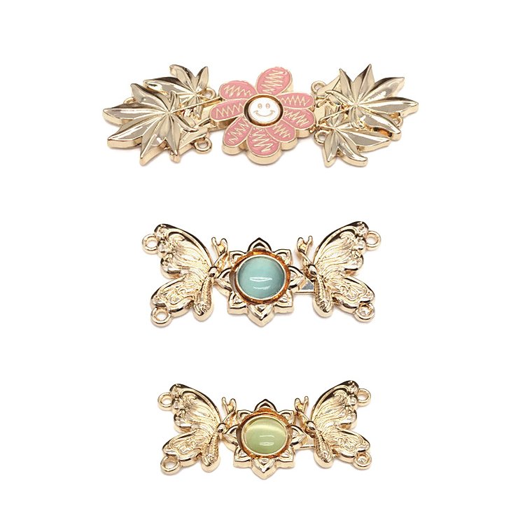 Wholesale Metal Vintage cloud pattern alloy Han custom cheongsam hook a pair of buckles cloak buttons