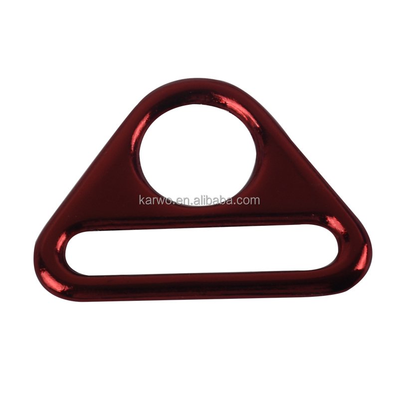 Karwo 25mm Triangle Ring Metal Webbing Leather Bag Strap Triangle Shape Ring Buckle For Handbag