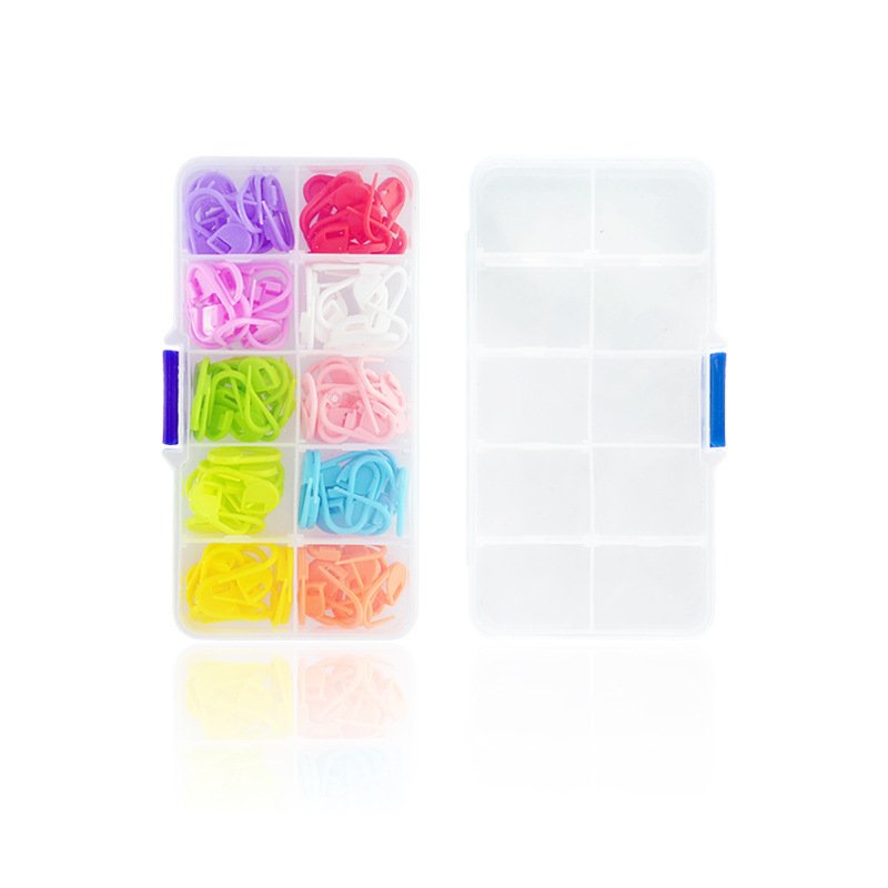 Colorful Plastic Safty Pins Sweater Mark Buckles Needle Yarn Diy Weaving Tools Plastic Knitting Stitch Marking Safety Pin