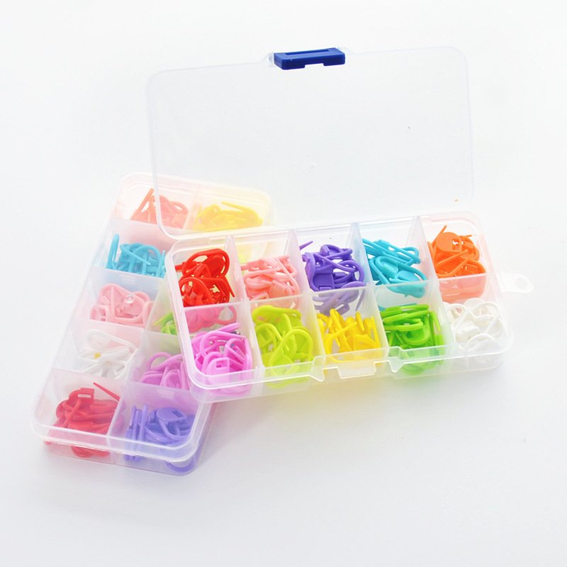 Colorful Plastic Safty Pins Sweater Mark Buckles Needle Yarn Diy Weaving Tools Plastic Knitting Stitch Marking Safety Pin