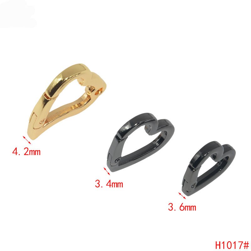 Love Heart-shaped Spring Loop Hook Buckle Professional Connection Open Metal Spring Ring
