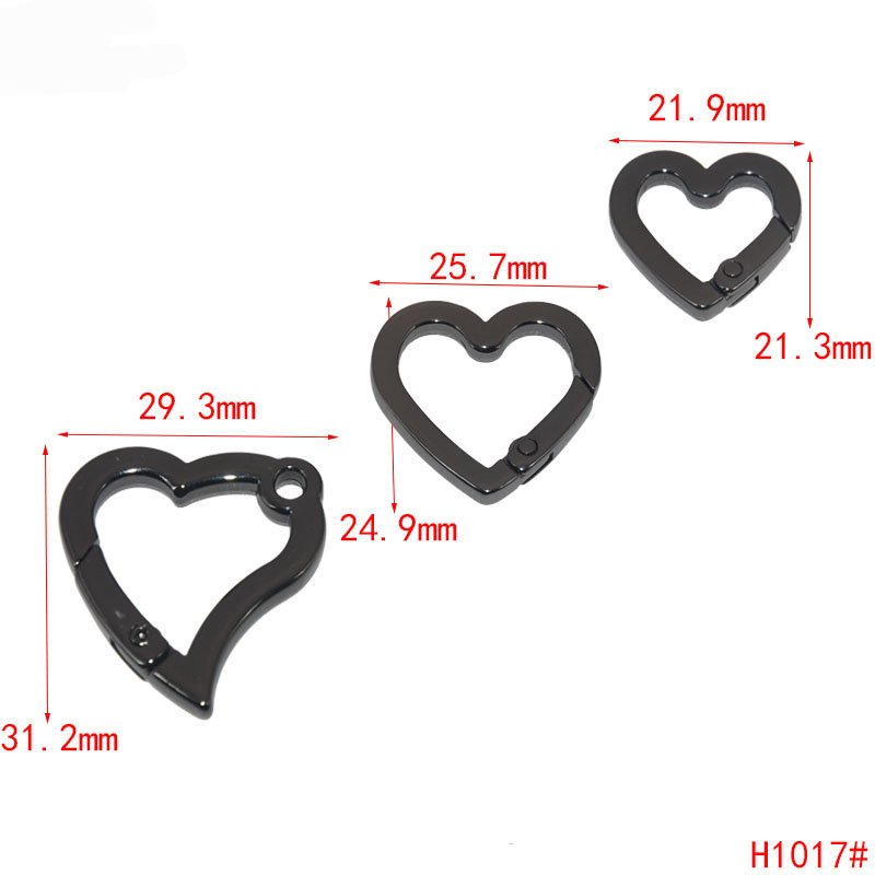 Love Heart-shaped Spring Loop Hook Buckle Professional Connection Open Metal Spring Ring