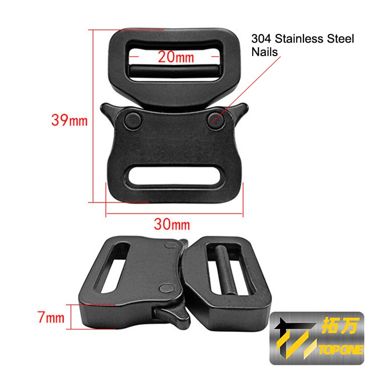20MM Fashionable Handbag Accessories Black Quick Release Collar Chain Buckle for Necklace