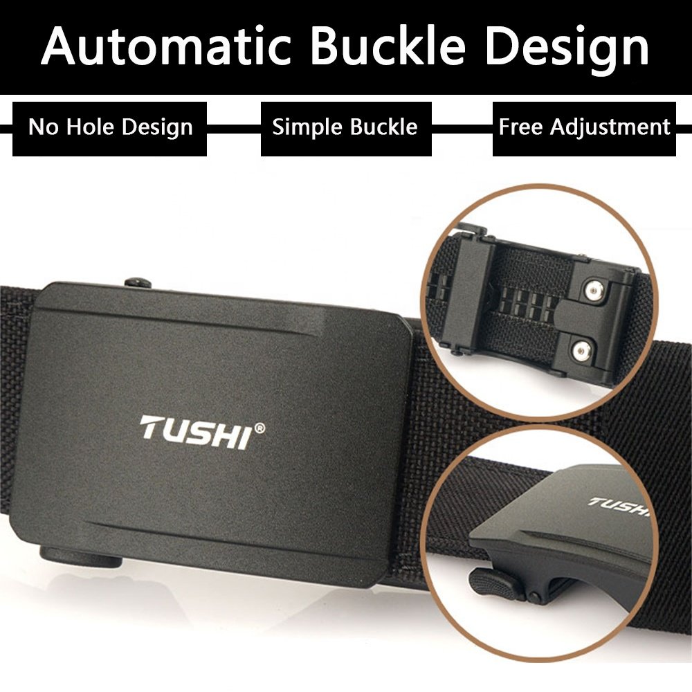 Custom No Holes Hunting Hiking Outdoor Tactical Belt Automatic Alloy Buckle New Design KORE Tactical Belts Nylon Strap Wholesale