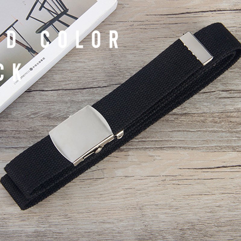 25mm Trend Fashion Daily Exercise Polyester Belt Thickened Metal Buckle Cheap Canvas Belt for Children