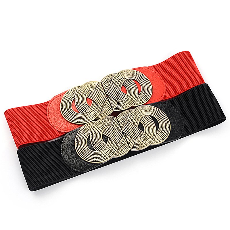 Women Metal Buckle Belt Fashion Leather Corset Belt