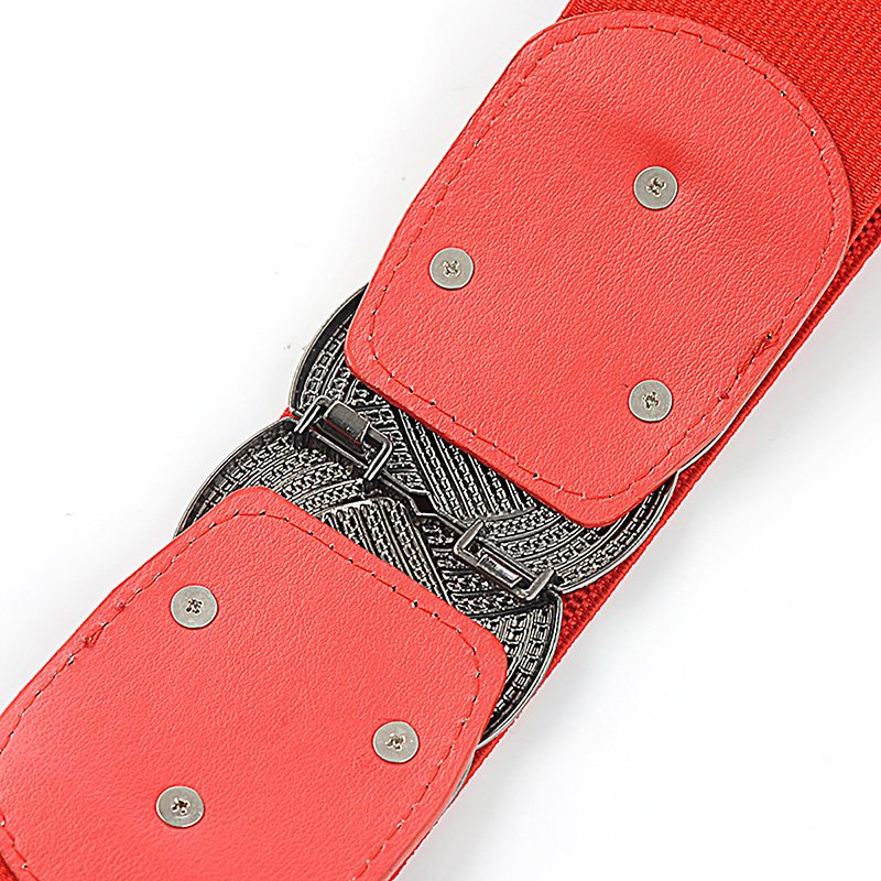 Women Metal Buckle Belt Fashion Leather Corset Belt