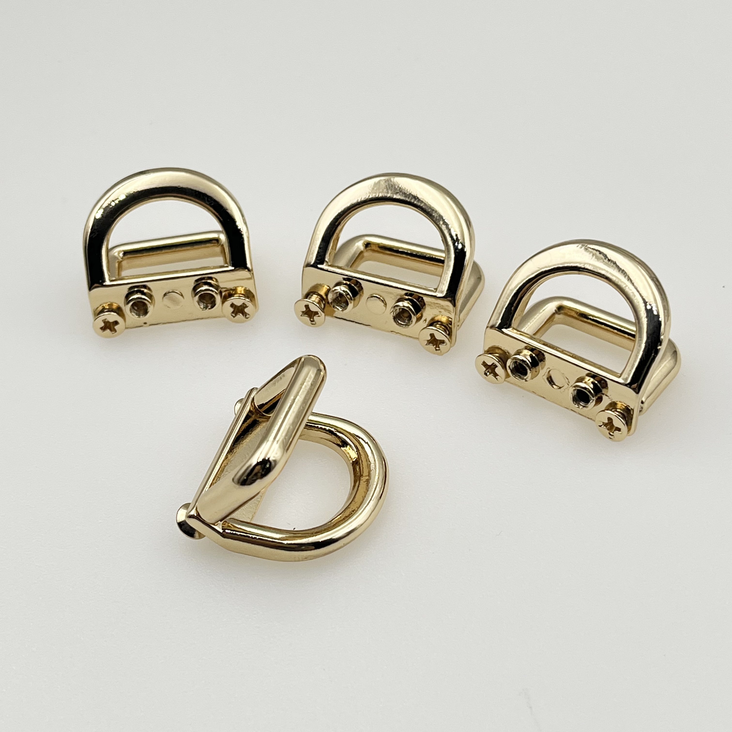 Wholesale Metal D-Ring Connector Buckles for Bag Arch Bridge D Ring Buckle Chain Strap Connector with Screws Handbag Accessories
