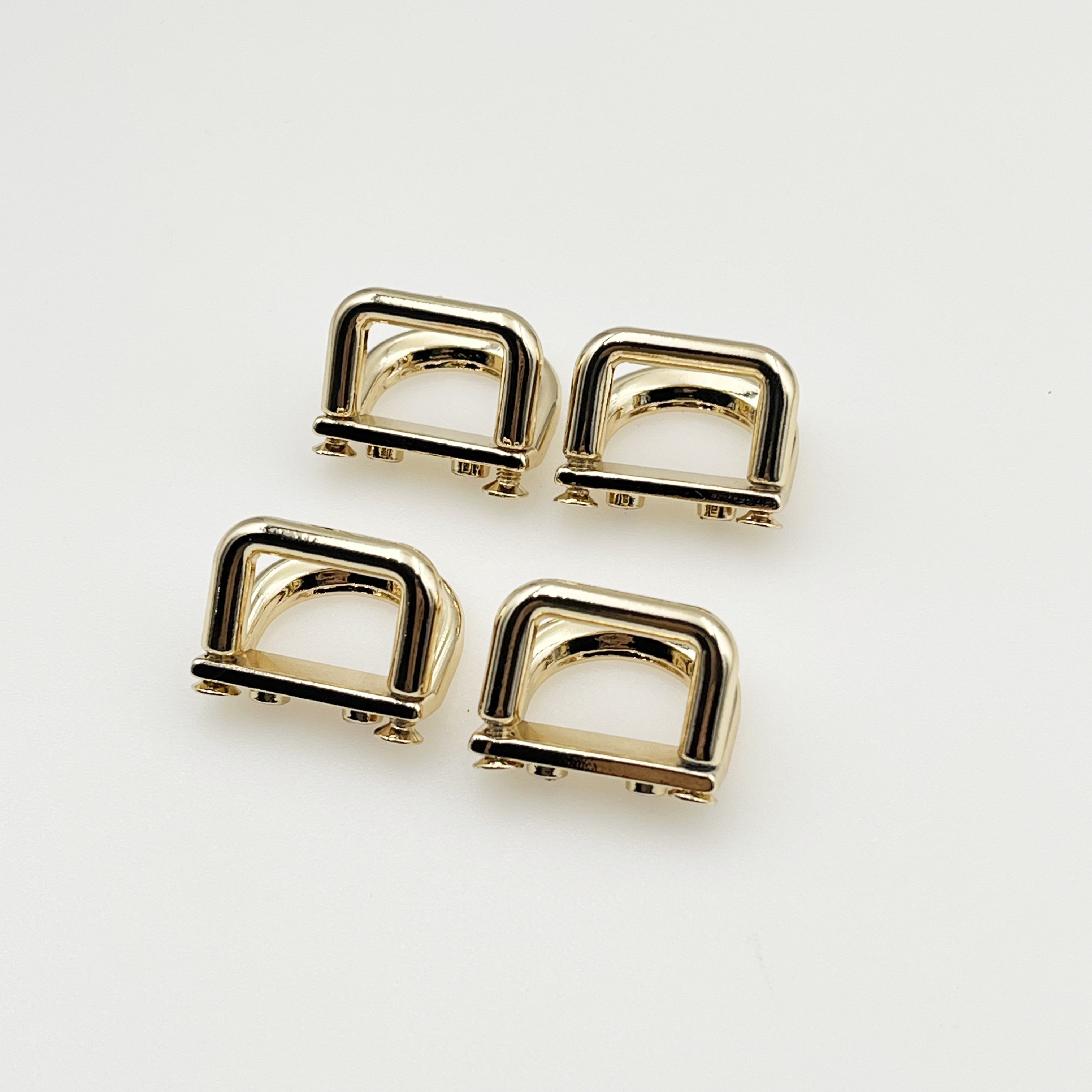 Wholesale Metal D-Ring Connector Buckles for Bag Arch Bridge D Ring Buckle Chain Strap Connector with Screws Handbag Accessories