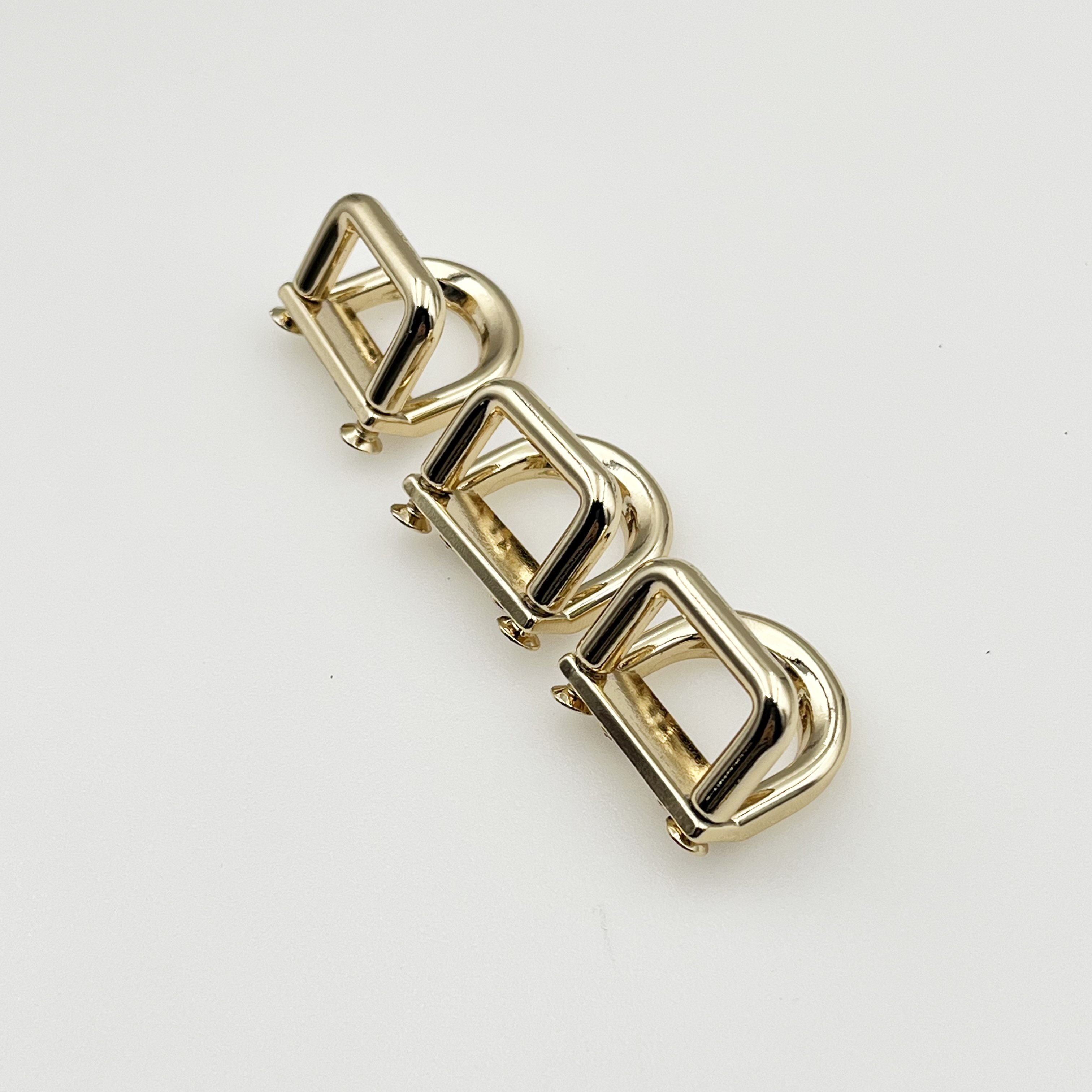 Wholesale Metal D-Ring Connector Buckles for Bag Arch Bridge D Ring Buckle Chain Strap Connector with Screws Handbag Accessories