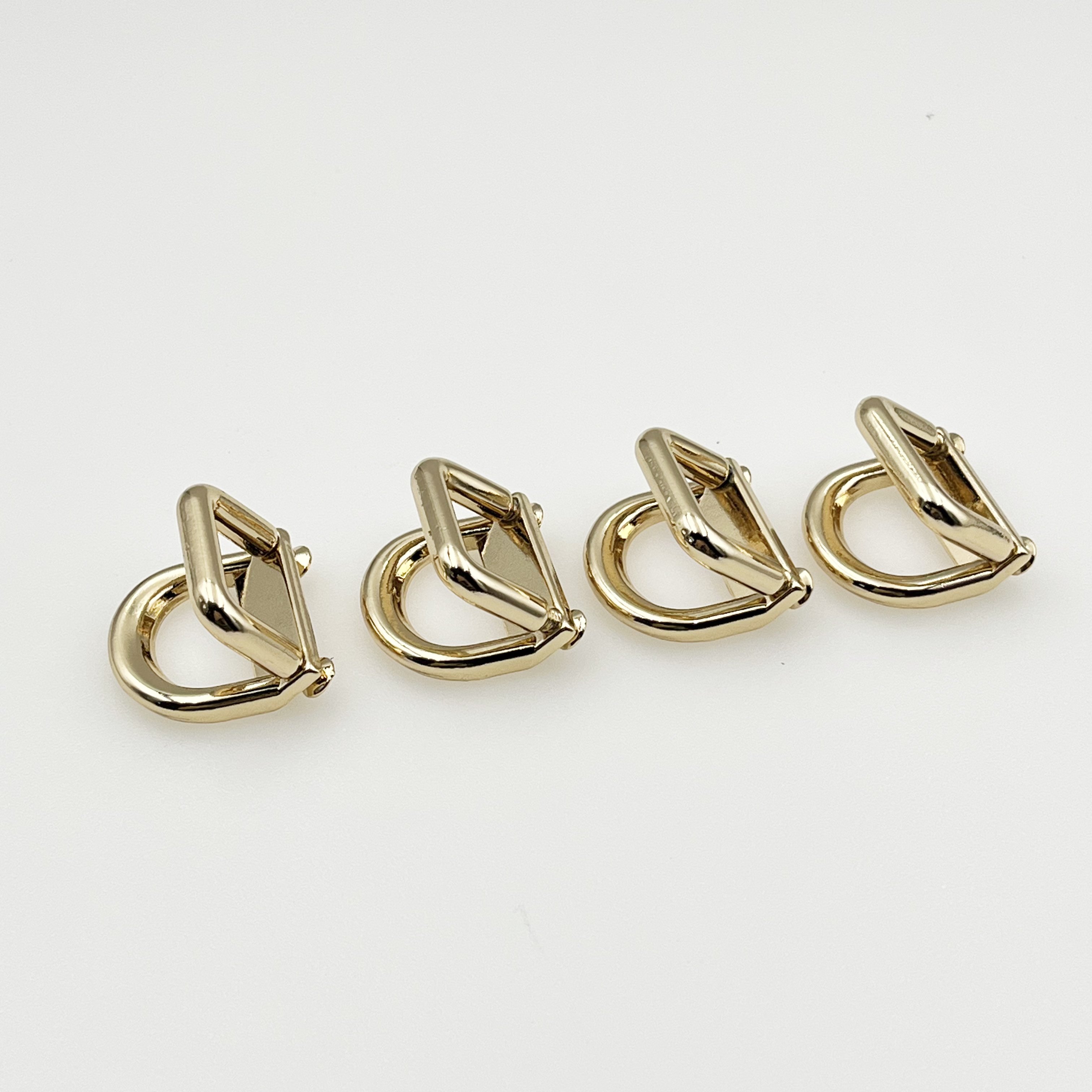 Wholesale Metal D-Ring Connector Buckles for Bag Arch Bridge D Ring Buckle Chain Strap Connector with Screws Handbag Accessories