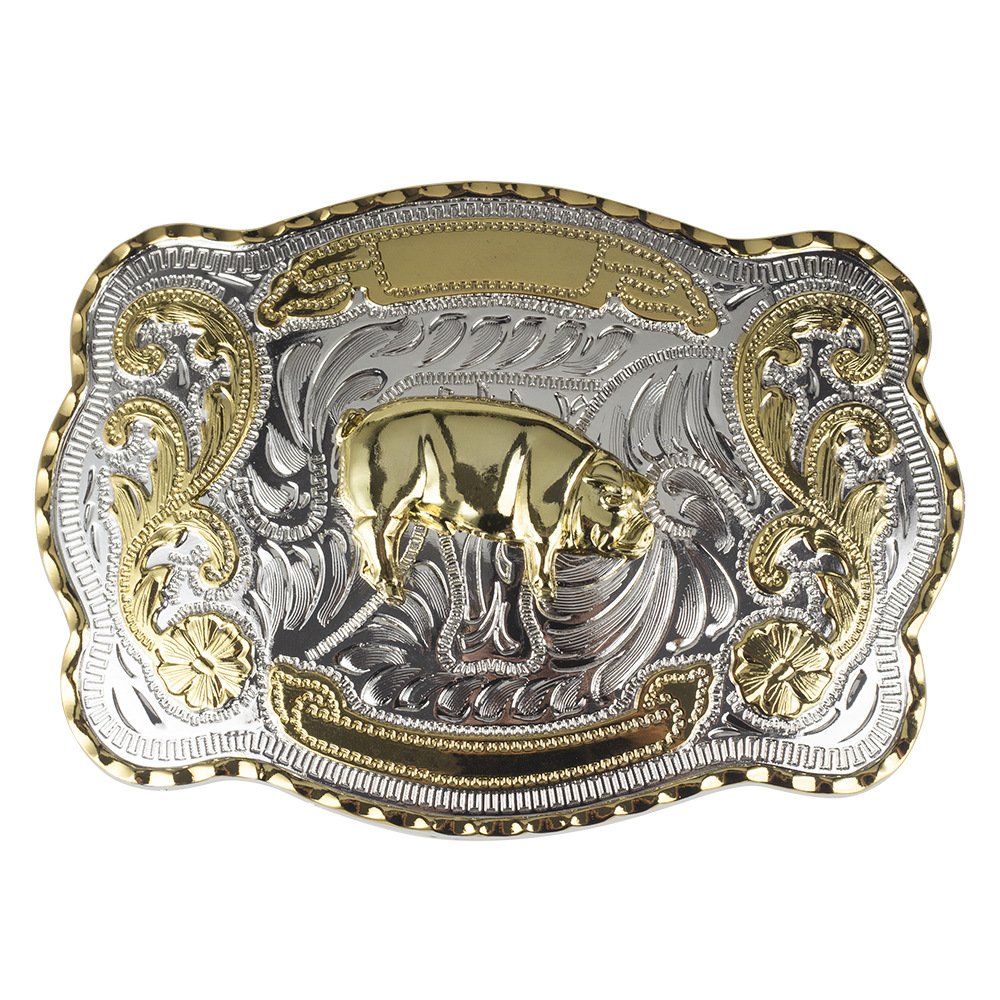 New arrival Metal Custom round Horse model Western Style Cowboy ride horse logo Rodeo GoldBelt Buckles
