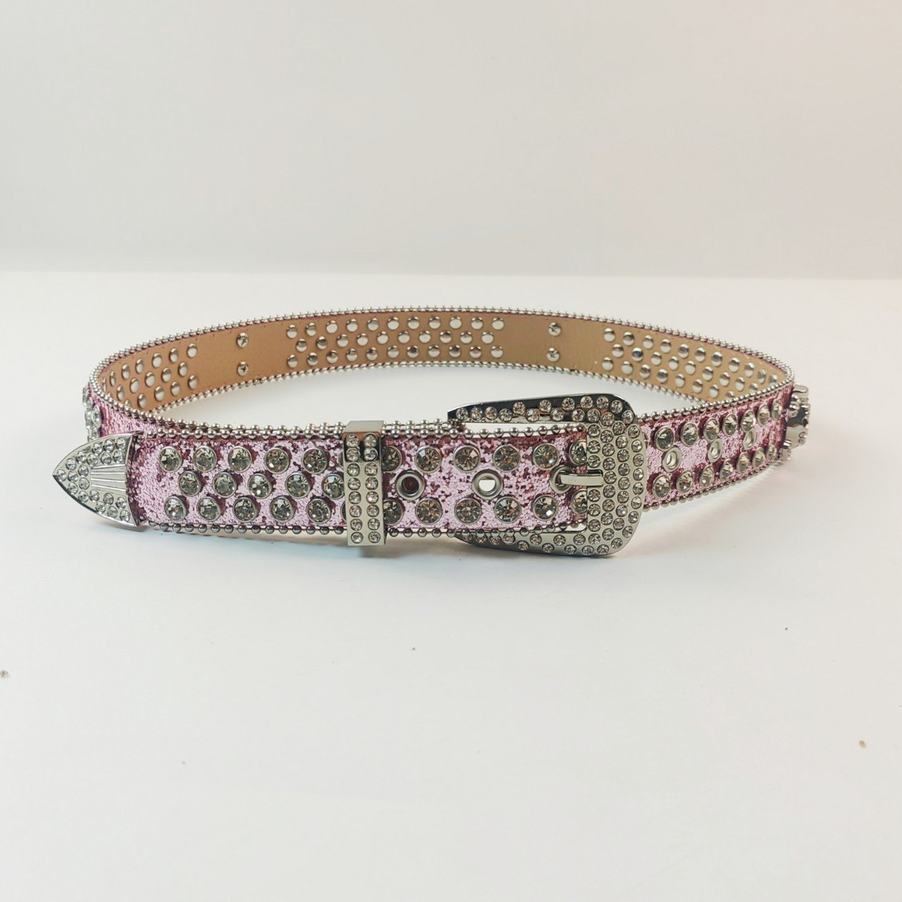 New Decorative Ladies Belt Rhinestones Fashion Korean Version Full Diamond Inlaid Pin Buckle Crystal Belt For Women