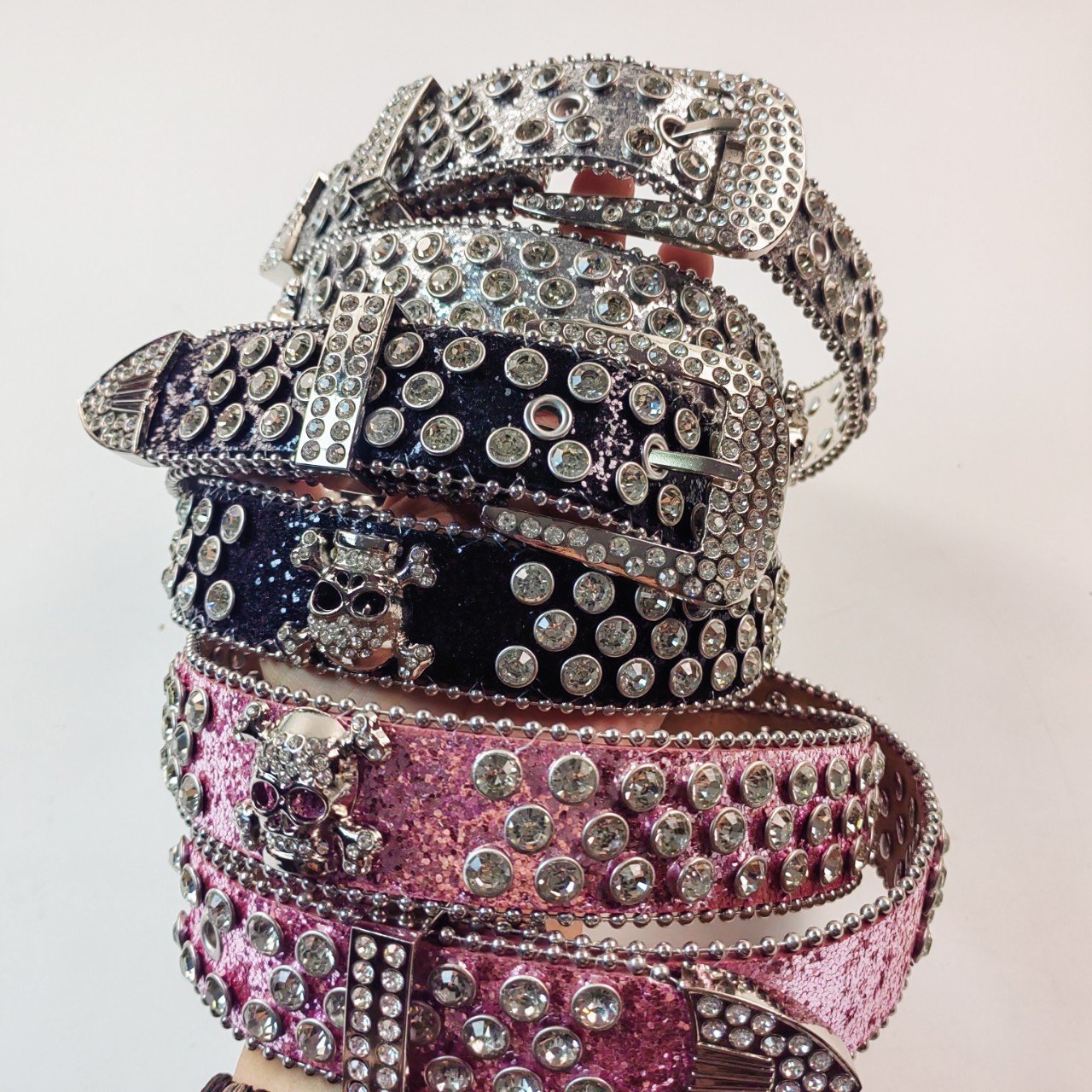 New Decorative Ladies Belt Rhinestones Fashion Korean Version Full Diamond Inlaid Pin Buckle Crystal Belt For Women