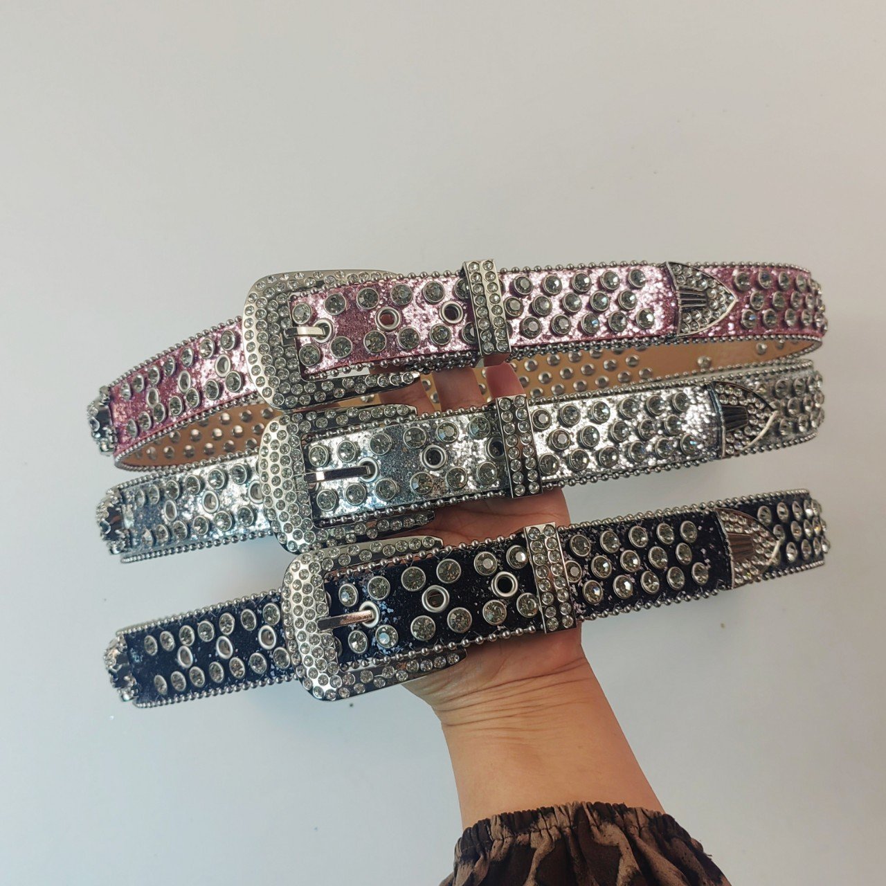 New Decorative Ladies Belt Rhinestones Fashion Korean Version Full Diamond Inlaid Pin Buckle Crystal Belt For Women