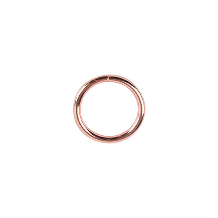 Metal Rose Gold Closed Round Rings Strap Connector Buckle O Ring