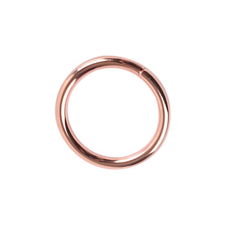 Metal Rose Gold Closed Round Rings Strap Connector Buckle O Ring