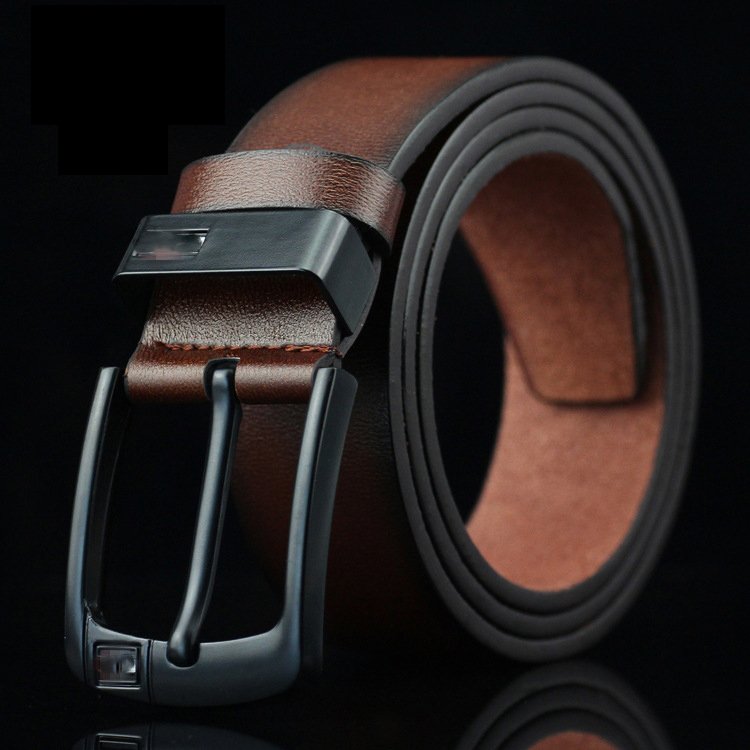 DDA744 New Male Waist Pinhole Strap Casual Strong Soft Retro Pants Jeans Business Brown Belt Men Alloy Pin Buckle Leather Belts