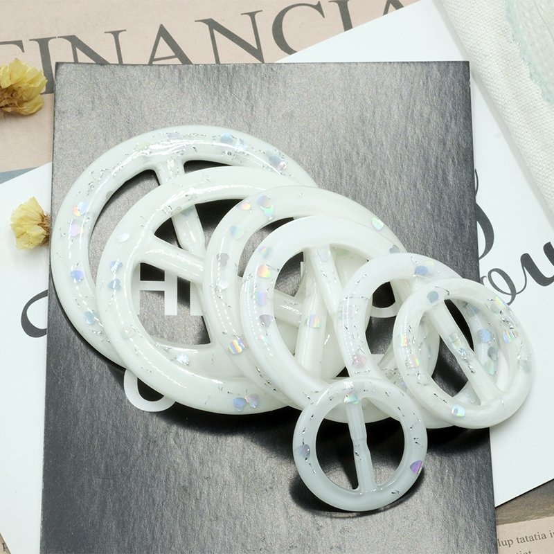 Custom buckles plastic polishing resin pin Buckles women coats belt round waist buckles for clothing