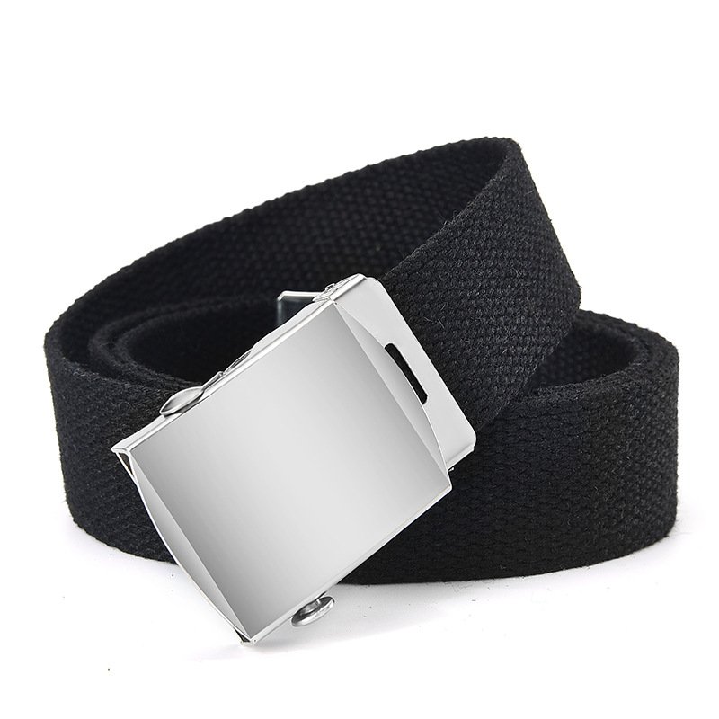 Steel Metal Buckle Cotton Canvas Fabric Belt Daily Sports Casual Breathable Students New semester Training Belt