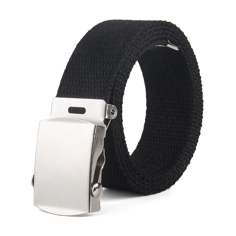 Steel Metal Buckle Cotton Canvas Fabric Belt Daily Sports Casual Breathable Students New semester Training Belt
