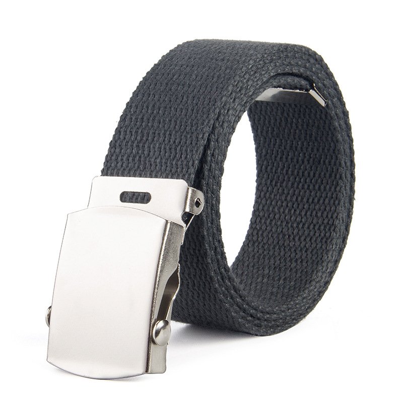 Steel Metal Buckle Cotton Canvas Fabric Belt Daily Sports Casual Breathable Students New semester Training Belt