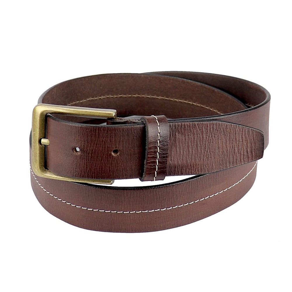 Men's Belt Genuine Leather Causal Dress Belt with Classic Single alloy Buckle Men' Comfort Genuine Leather belts