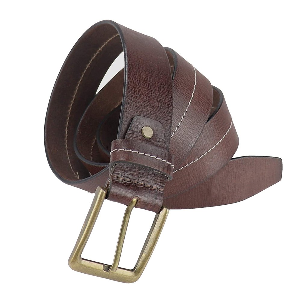 Men's Belt Genuine Leather Causal Dress Belt with Classic Single alloy Buckle Men' Comfort Genuine Leather belts