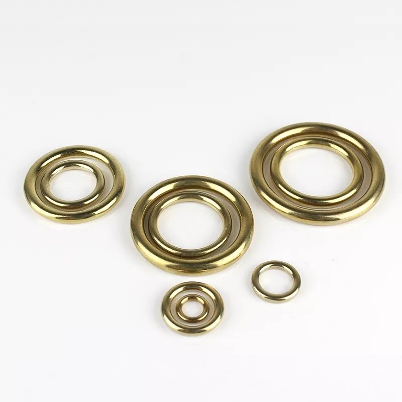 Solid Brass Cast O-Ring Seamless Round Buckle For Webbing Leather Craft Bag Strap Belt Pet Collar High Quality