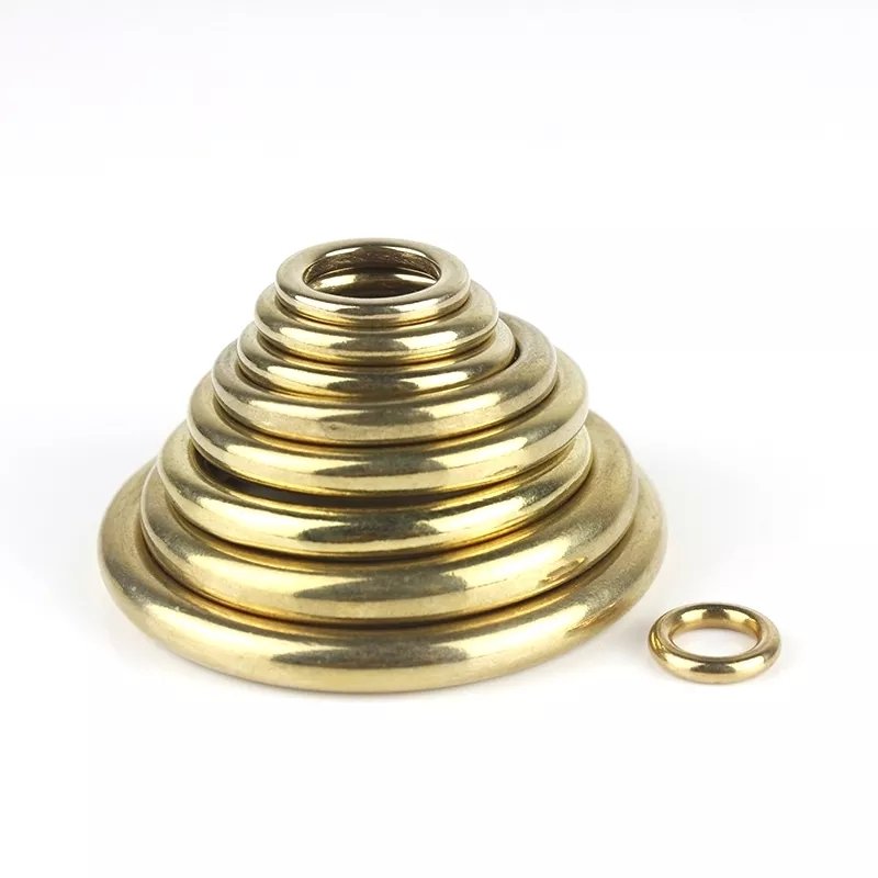 Solid Brass Cast O-Ring Seamless Round Buckle For Webbing Leather Craft Bag Strap Belt Pet Collar High Quality