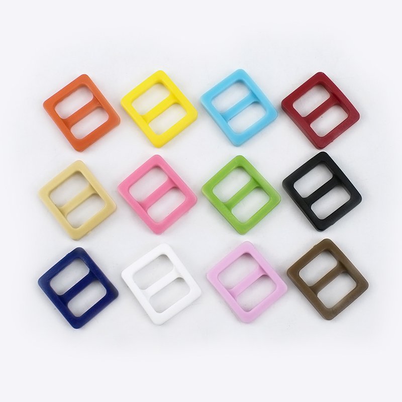 MeeTee F5-3 10mm Colorful Plastic Tri Glide Adjust Belt Ring HandBag Parts Tri-glide Bag Buckle