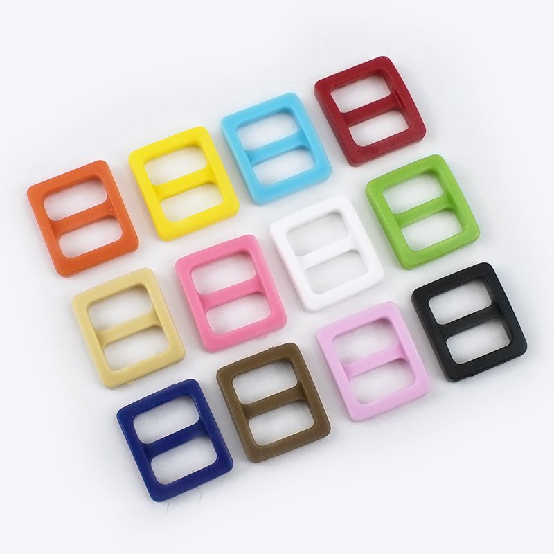 MeeTee F5-3 10mm Colorful Plastic Tri Glide Adjust Belt Ring HandBag Parts Tri-glide Bag Buckle