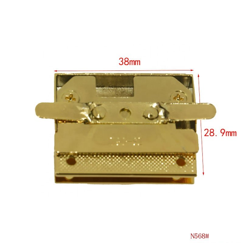 Custom handbag lock superior quality metal lock buckles press clasp bag briefcase