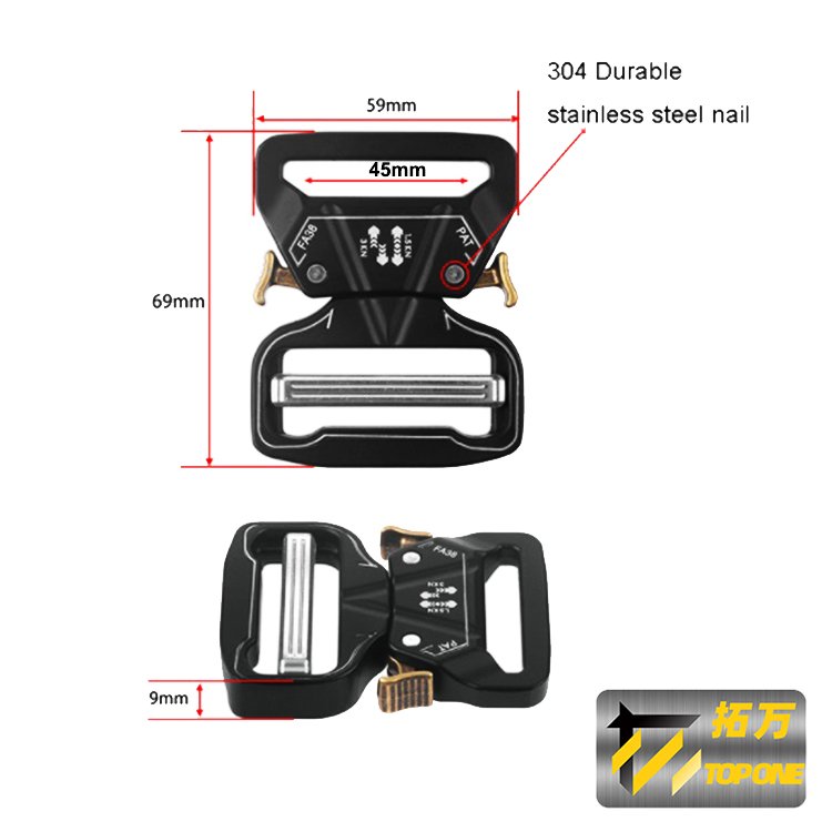 45MM Manufacturer Heavy Duty Belt Accessories Tactical Alloy Buckle