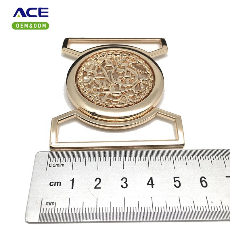2023 Popular garment parts for women cloth bag shoes belt buckle gold silver metal buckle