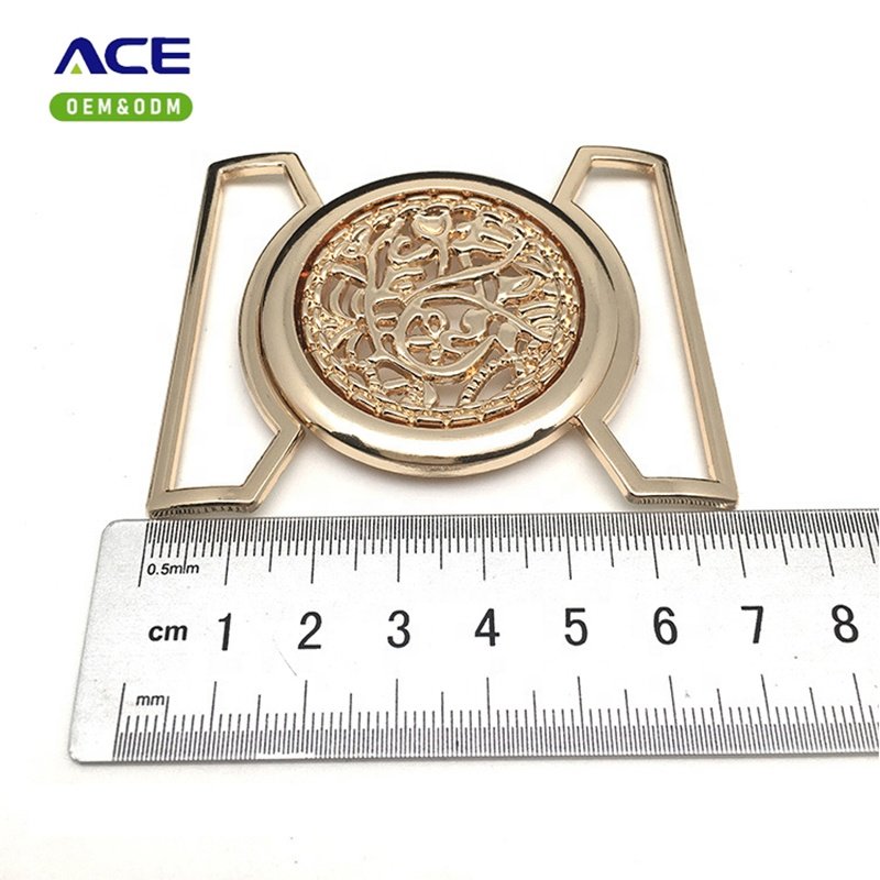 2023 Popular garment parts for women cloth bag shoes belt buckle gold silver metal buckle