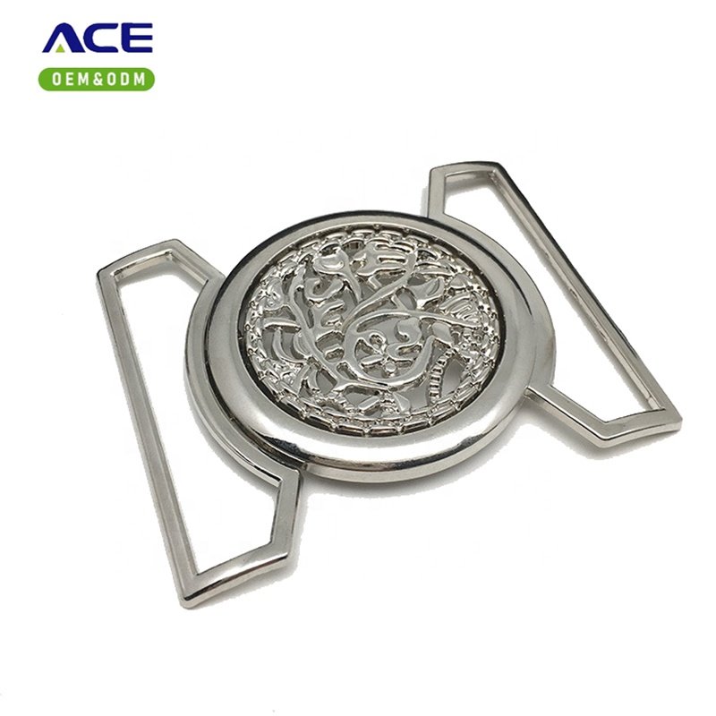 2023 Popular garment parts for women cloth bag shoes belt buckle gold silver metal buckle