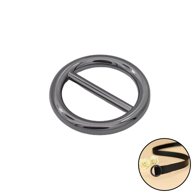Factory Wholesale Nickel-Free Metal round Adjuster Slider Buckle Durable 38mm Alloy and Zinc Handbag/Belt Parts