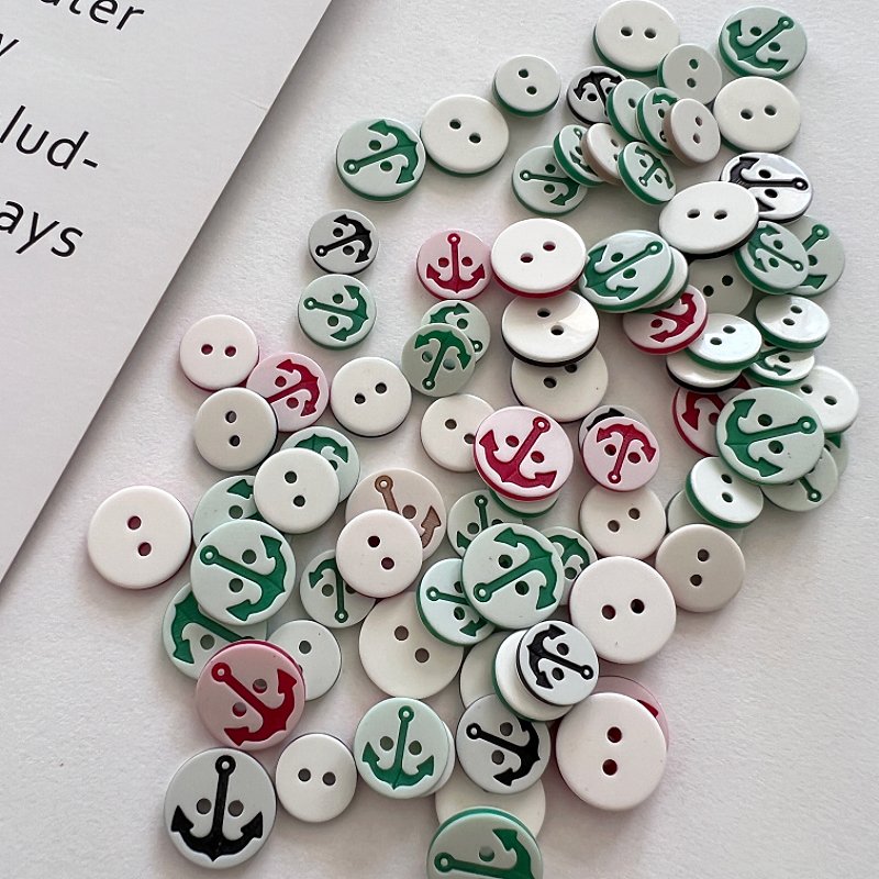 Environmental protection children's buttons, custom 2 hole round resin buckle