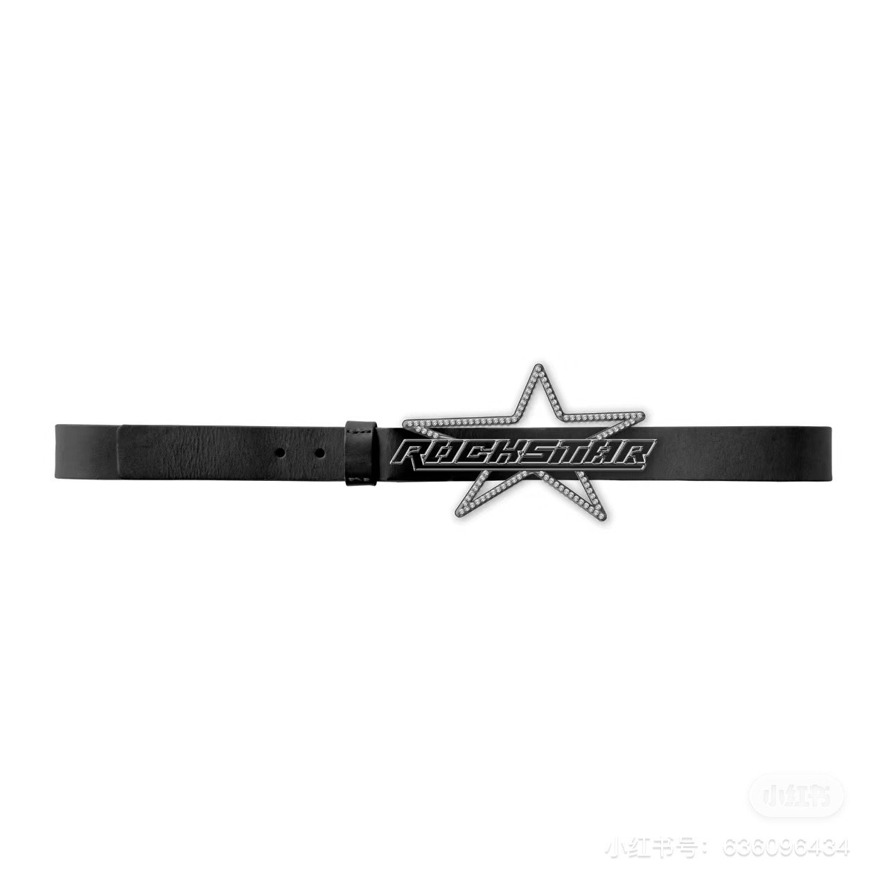 Kpop Rockstar Custom Leather Belt Silver Metal Big Letter Rhinestone Buckle for Woman